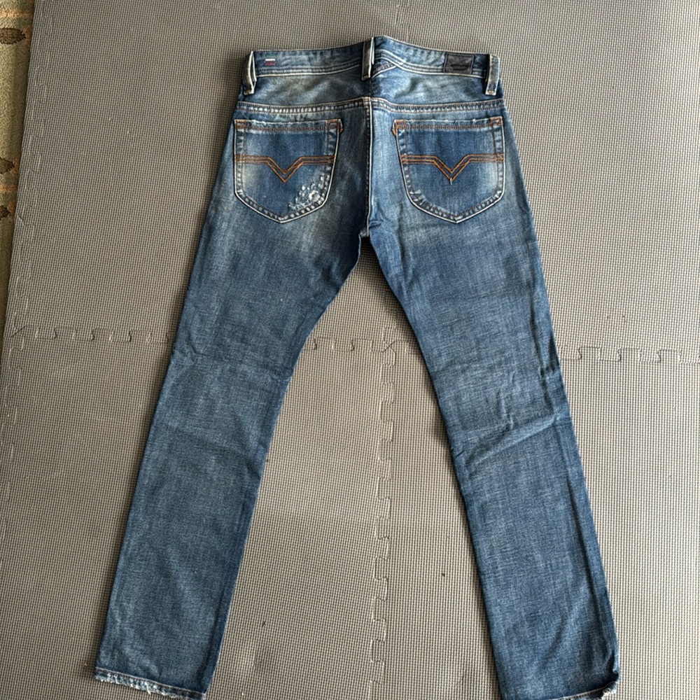 RARE Diesel Thanatos Wash008AR Denim Jeans W31 L30 True Waist 34” Made in Italy